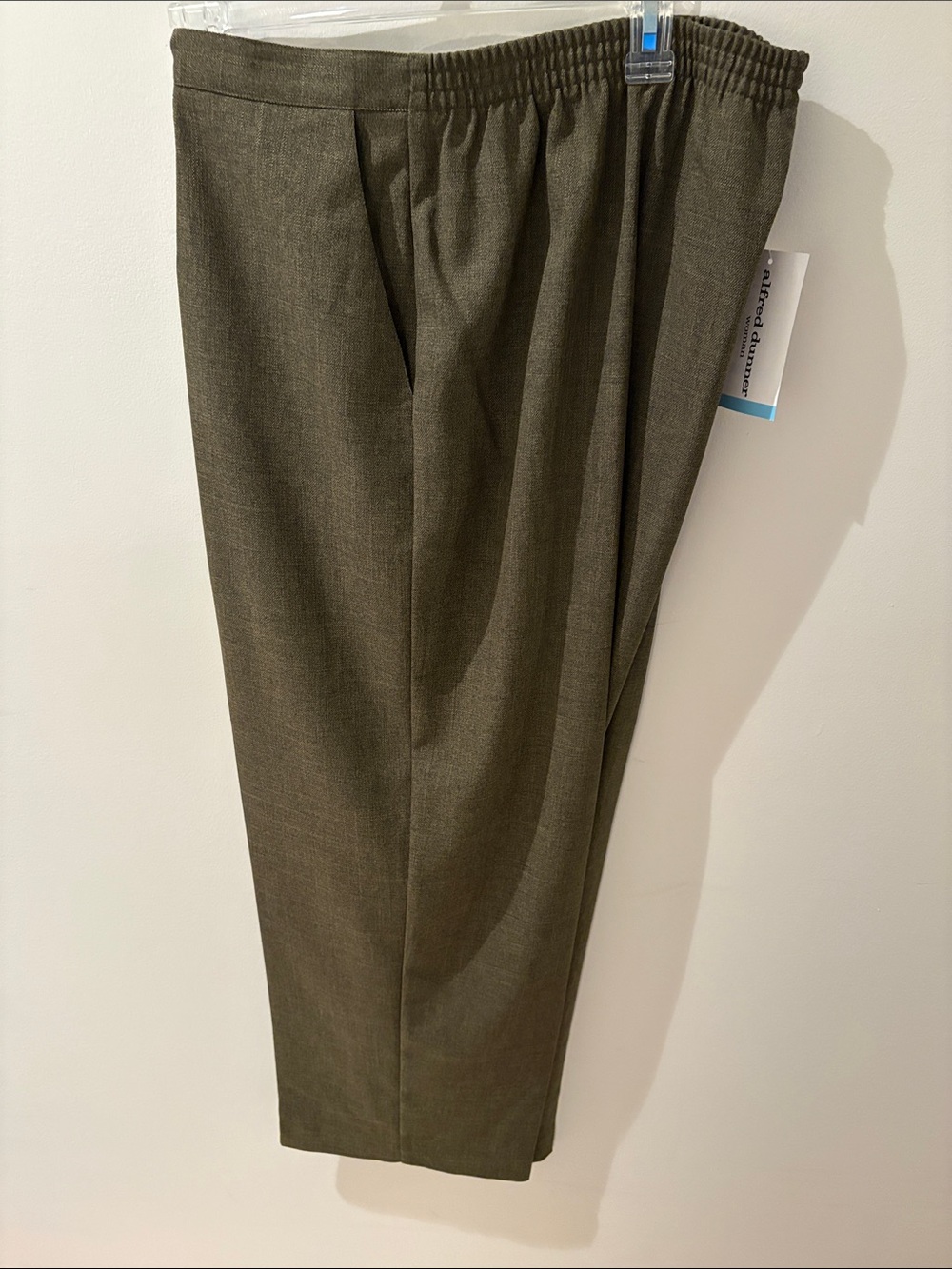 Alfred Dunner Olive Dress Pants with Elastic Waist